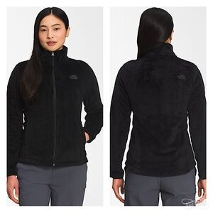 The North Face Osito Fleece Jacket Black Fuzzy Fluffy Soft Outdoor Women’s Sz M